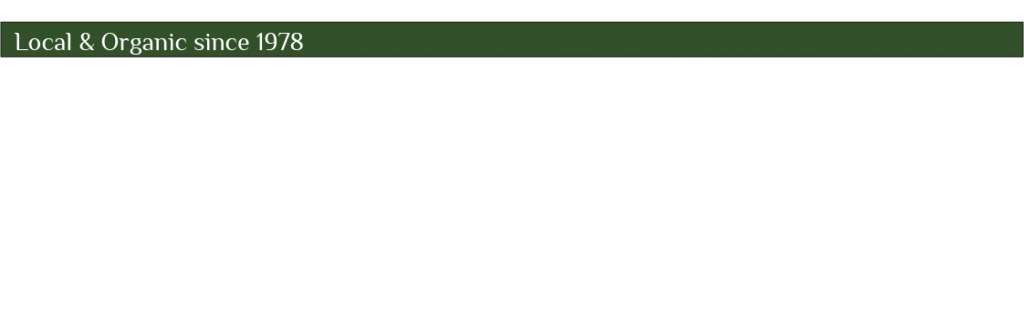 A website header with a dark green navigation bar and a white background.