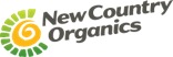 Logo of New Country Organics with a green and orange spiral design.
