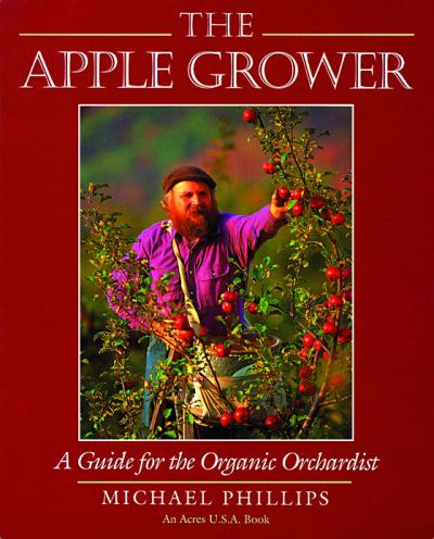 Book cover titled 'Apple Grower' about organic orcharding.