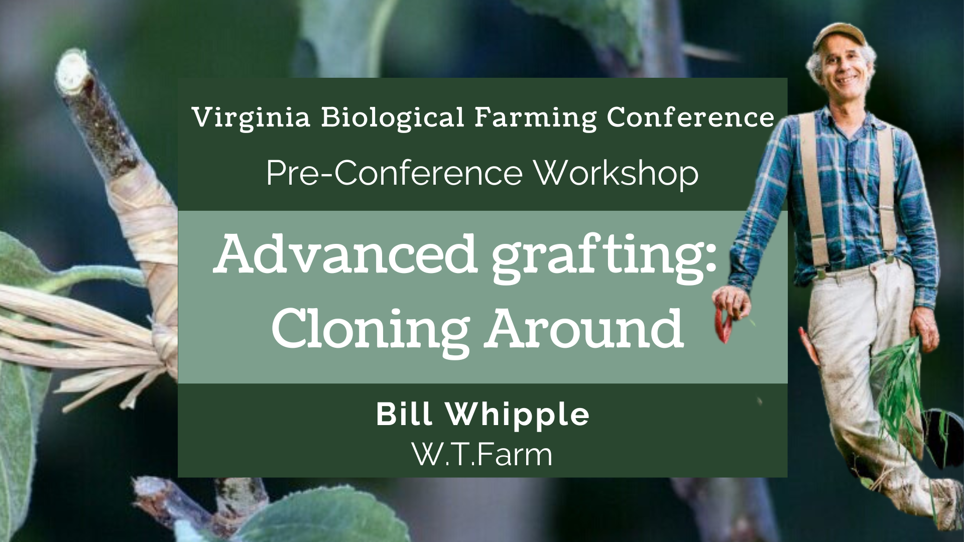 Workshop banner for advanced grafting and cloning in agriculture.