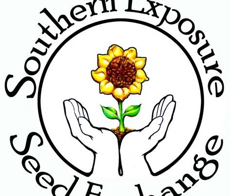 Logo of Southern Exposure Seed Exchange featuring hands holding a sunflower.